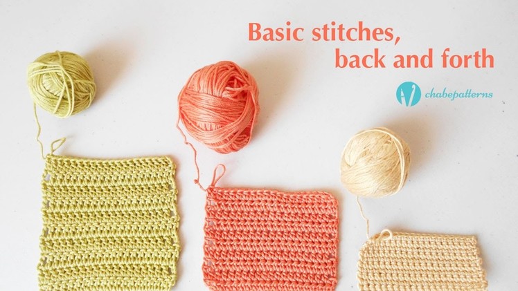 Basic stitches, back and forth