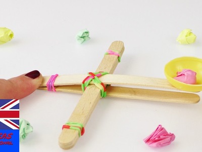 Build your own slingshot! | Crafts with Popsicle Sticks | Easy and fun toy for the house
