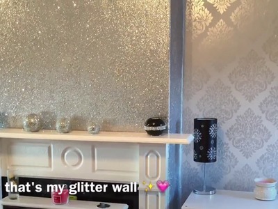 Decorating My Living Room! Glittery Fireplace Wall