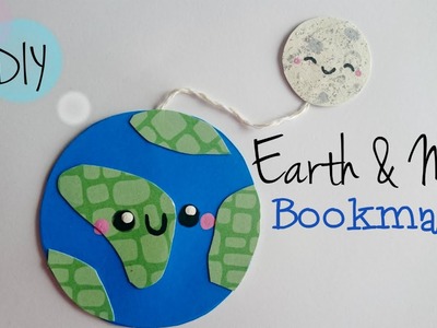 DIY Cute Earth & Moon bookmark