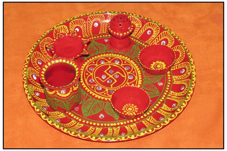 DIY : How To Decorate Pooja Thali. Puja  Thali at Home ( in Hindi ) By Jyoti Sachdeva