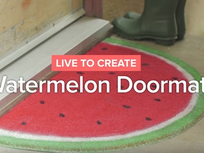 DIY Watermelon Doormat