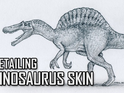 Drawing Spinosaurus Jurassic Park III - Detailing Spinosaurus Skin.