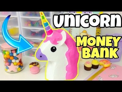 Easy crafts,How to make a UNICORN money bank