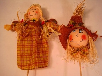 Fall Angel and Scarecrow by Miriam Joy