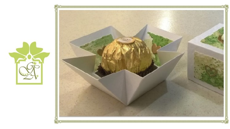 Ferrero Rocher Drop Sided Favour or Treat Box Tutorial (Gift Box Tutorial)