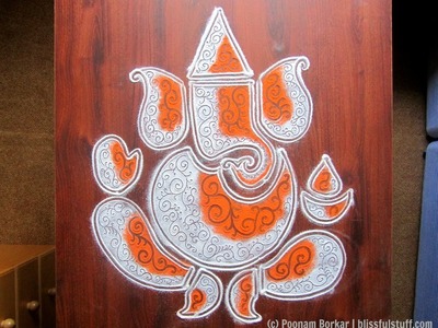 Ganesha rangoli design pattern - 1 | Innovative rangoli designs by Poonam Borkar