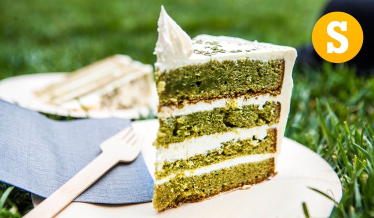 Green Matcha and White Chocolate Cake #CelebrateWithSORTED #Ad