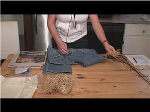 How to Make a Scarecrow : Assemble Pants for Scarecrow