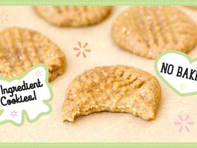 How to make Healthy Peanut Butter Cookies! 3 Ingredients & No Baking!