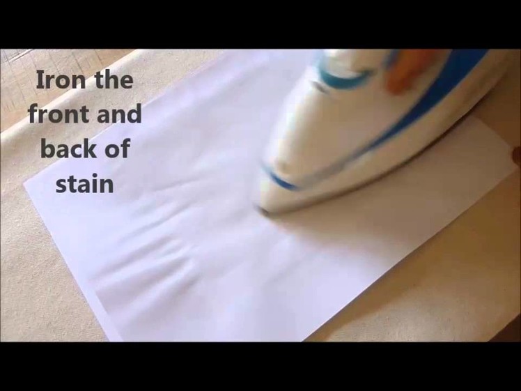 How to remove candle wax and stain from fabric