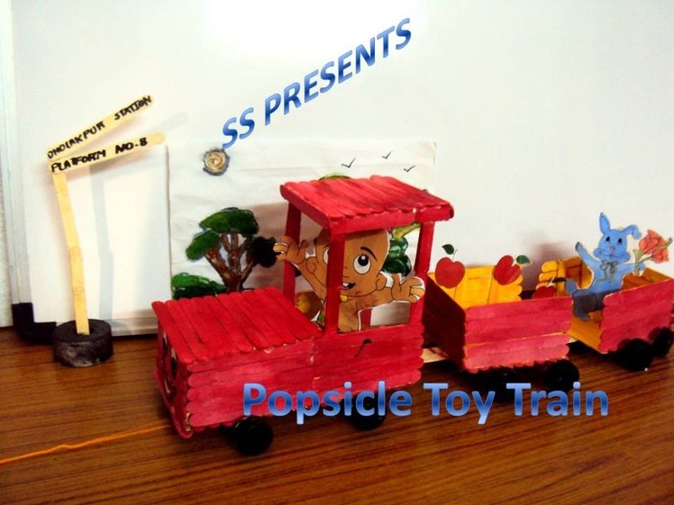 Ice sticks (popsicle stick) toy train