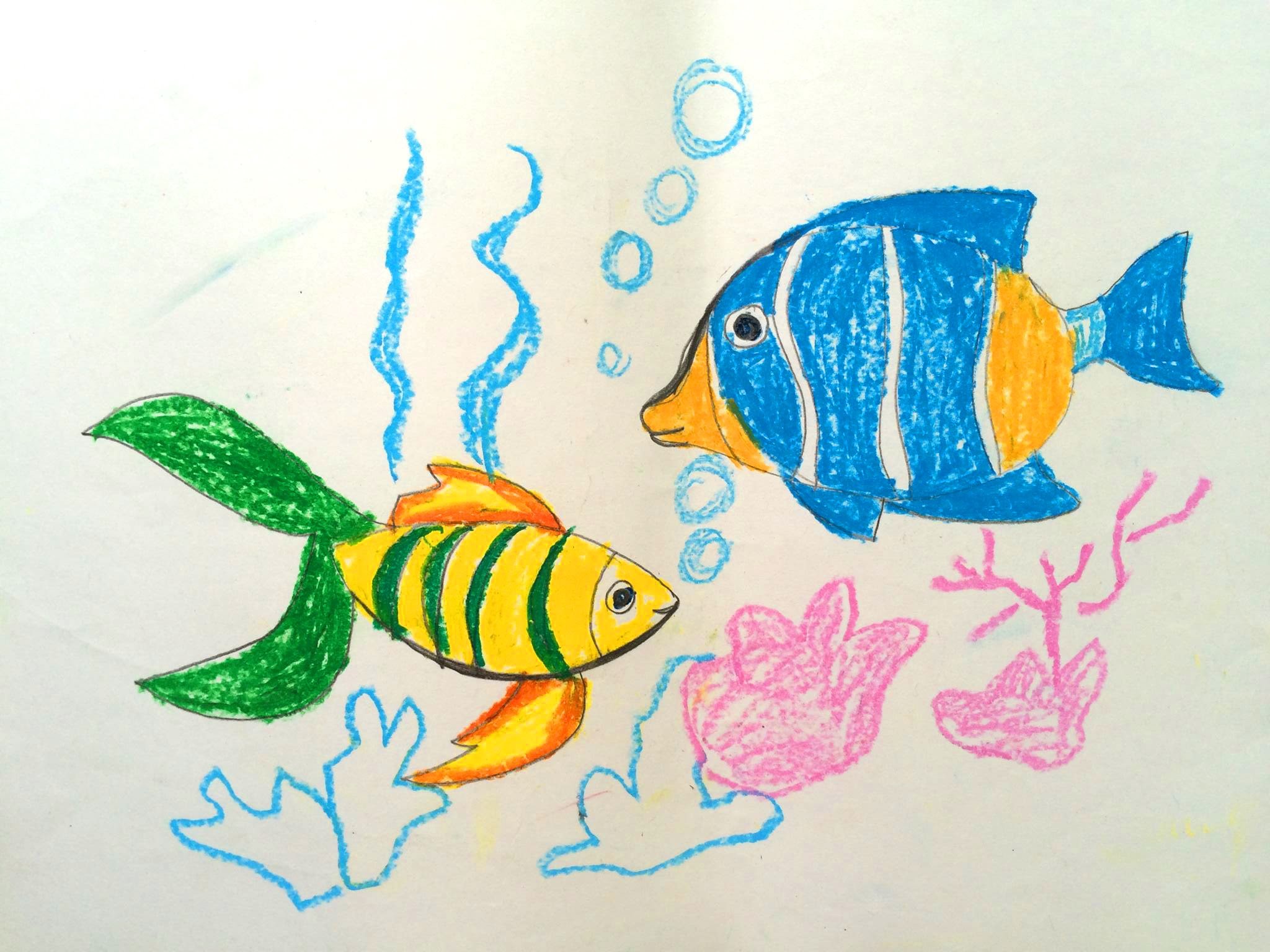 Painting Animals For Kids How Fun To Draw A Fish Easy How To Paint Fish Art For Kids 1