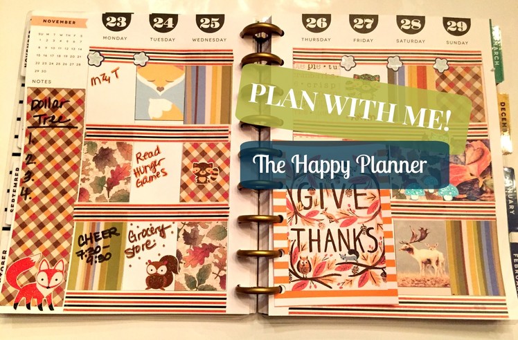 Plan With Me! The Happy Planner | Thanksgiving Week