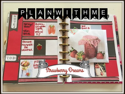 Plan With Me | The Happy Planner & Dollar Tree Planner | STRAWBERRY DREAMS THEME