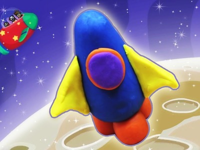 Play Doh Creations | Learn How to make Play-Doh Spaceship Rocket  | Easy DIY Play Doh Videos