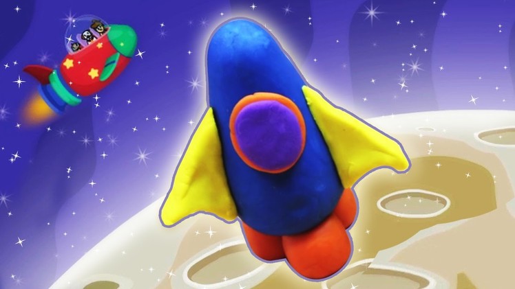 Play Doh Creations | Learn How to make Play-Doh Spaceship Rocket  | Easy DIY Play Doh Videos