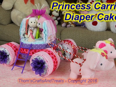 Princess Carriage Diaper Cake