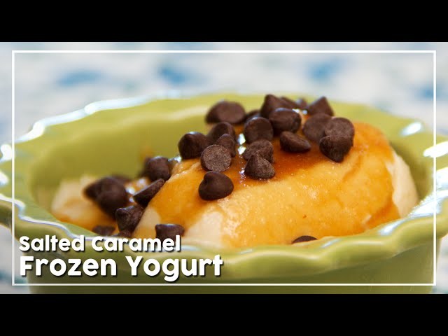 Salted Caramel Frozen Yogurt - Delicious Frozen Dessert Recipe - My Recipe Book By Tarika Singh
