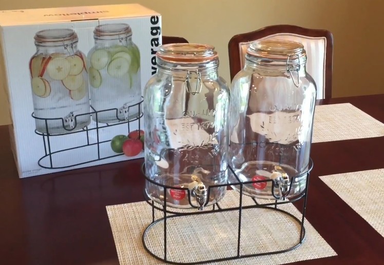 Simple Flow 1.5 gallon Double Mason Jar Glass Drink Beverage Dispenser review