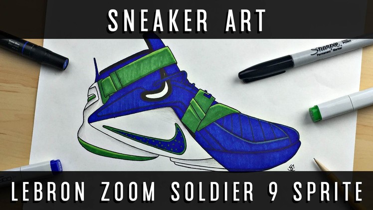 Sneaker Art: Lebron Zoom Soldier 9 Sprite + Giveaway!! w. Downloadable Stencil!