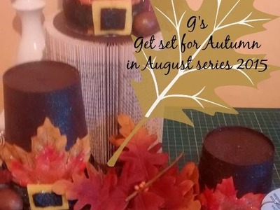 V4.4 upcycled cd and yoghurt pot to Pilgrim hat # event #FALLINLOVEWITHAUTUMN