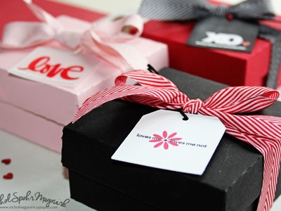 Valentine's Gift Boxes with Stamped Tags