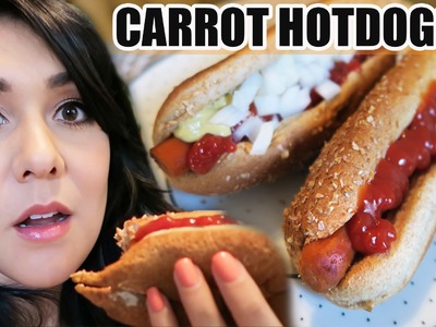 VEGAN "HOTDOGS" MADE OUT OF CARROTS?! DOES IT WORK?!?! - #TastyTuesday