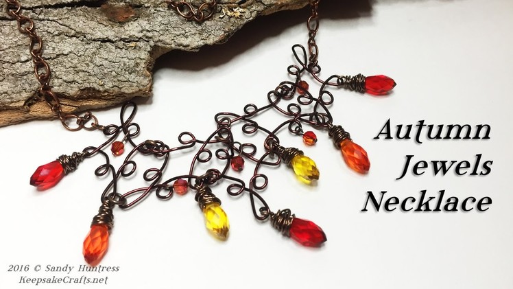 Autumn Jewels Necklace-Jewelry Tutorial
