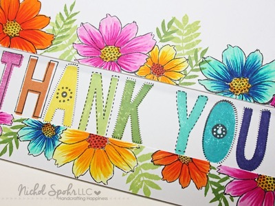 Big Bold Thank You & Flowers Card