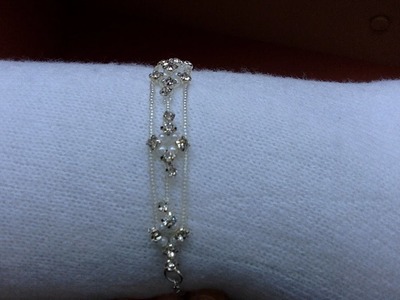 Crystal Rhinestone and seed beads bracelet