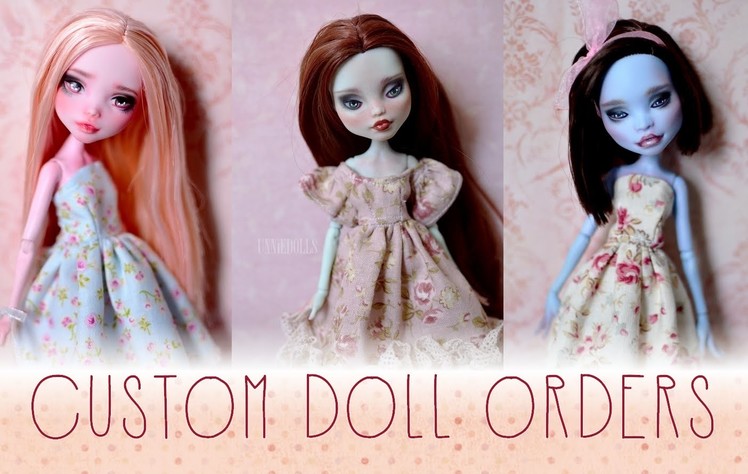 Custom doll orders {reroot, repaint, new clothes}