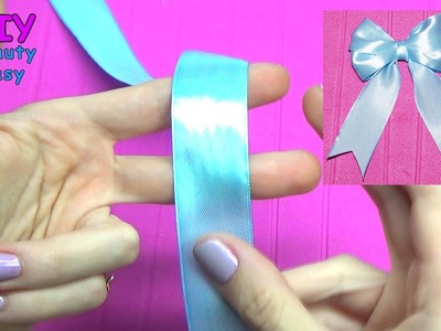 DIY crafts - How to Make Simple Easy Bow. Ribbon Hair Bow Tutorial. DIY beauty and easy