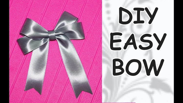 DIY easy. DIY cfrafts. DIY Ribbon BOW. How to make a bow out of ribbon. DIY beauty and easy