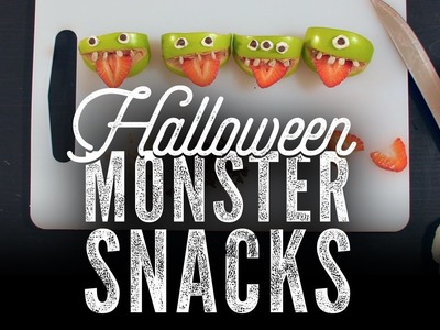DIY Halloween Snacks - Apple Monsters!