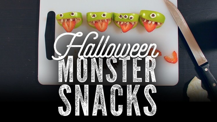 DIY Halloween Snacks - Apple Monsters!