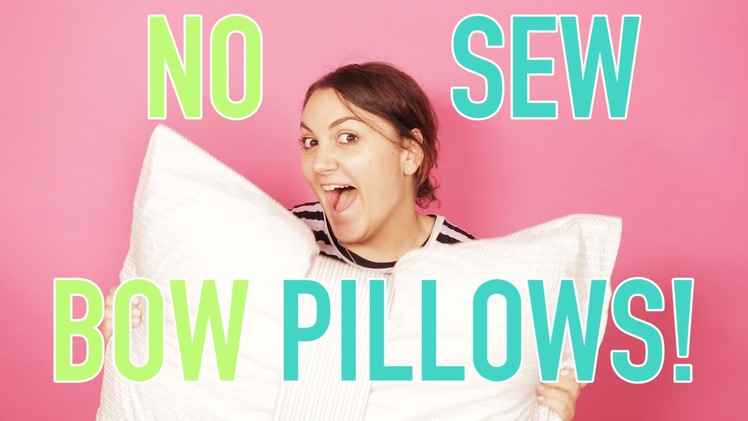 DORM DECOR: No Sew Bow Pillows