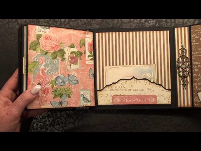 ( English ) Scrapbook Mini Album Graphic 45 Botanical Tea