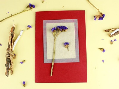 Hand Made Flower Scrap Card