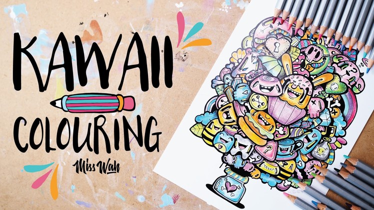 Kawaii Colouring. Shades of Kawaii Print - CUTE! - Miss Wah
