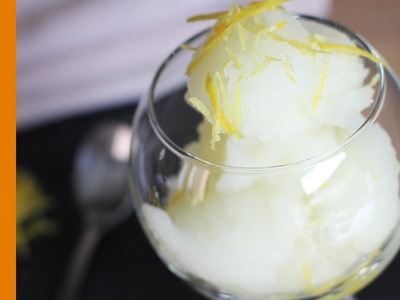 Lemon Sorbet without ice cream maker - 60 Second Vid - Recipes by Warren Nash