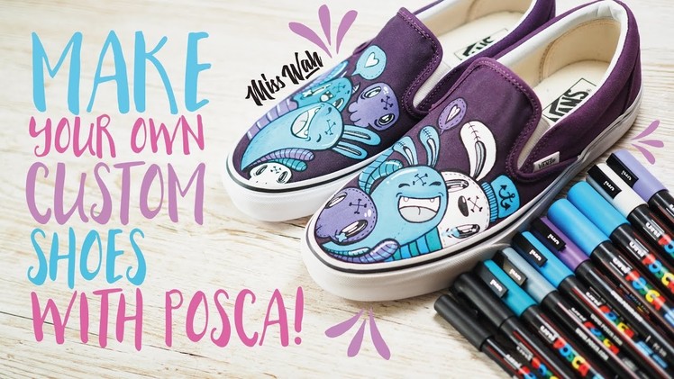 Make Your Own Custom Shoes! - With Uniball Posca Pens *Cute Vans!* [AD]