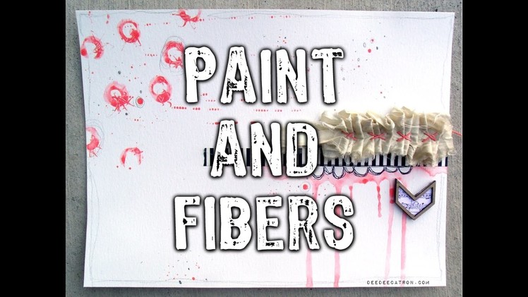 Paint & Fibers Art Journaling Page