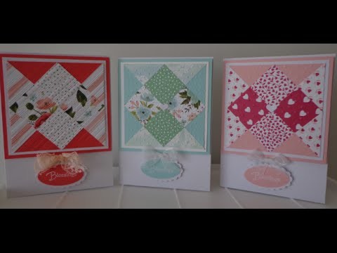 Pretty patchwork look card~ tutorial ~ Stampin' Up!