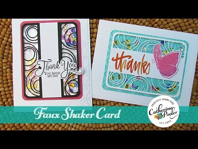 Stamp of Approval Faux Shaker Card