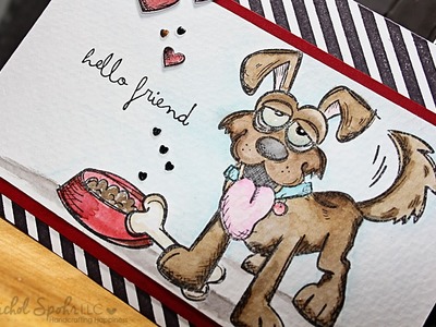 Tim Holtz Crazy Dogs "Hello Friend" Card
