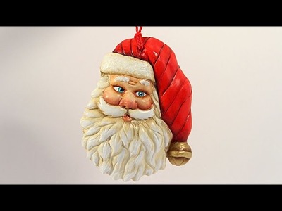 USTREAM REBROADCAST - Painted Plaster Santa Ornament with Barb Owen - HowToGetCreative.com