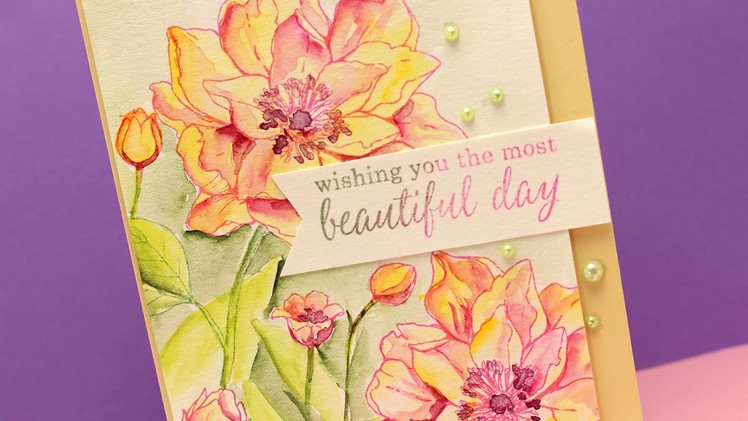 Watercolor Flowers Series #12 - Painting with Dot Charts
