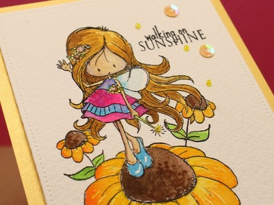 Watercolor: Walking on Sunshine (Fairy Sunny Day, Tiddly Inks)