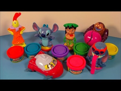 2004 DISNEY'S LILO and STITCH PLAY-DOH SET OF 6 McDONALD'S HAPPY MEAL TOY'S VIDEO REVIEW